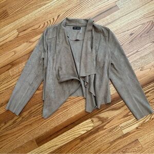 LOVE TOKEN Taupe Faux Suede Jacket size M